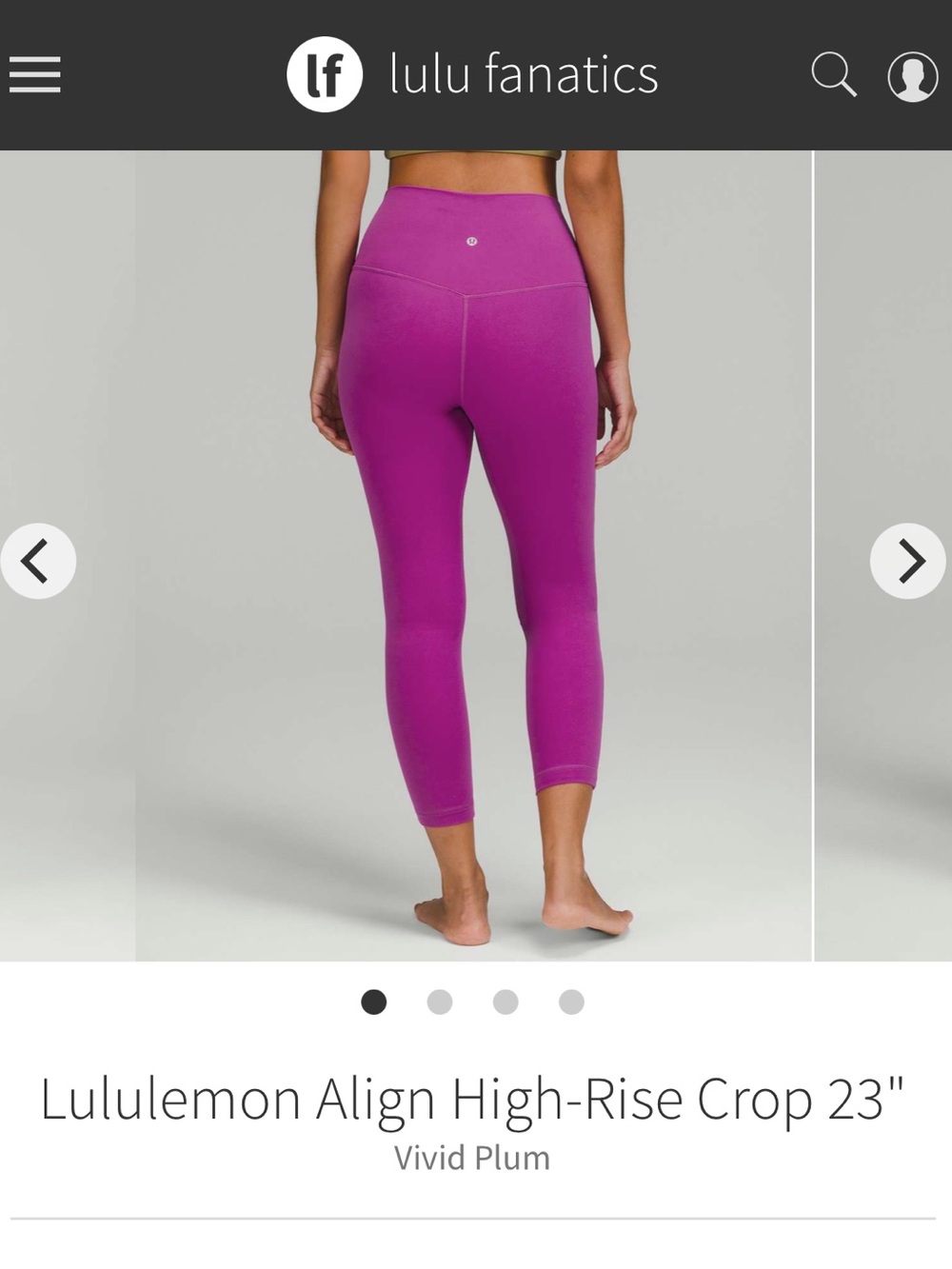 Lululemon Align High-Rise Crop 23" Size 8